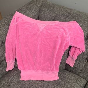 Bubble gum pink scoop neck sweatshirt
